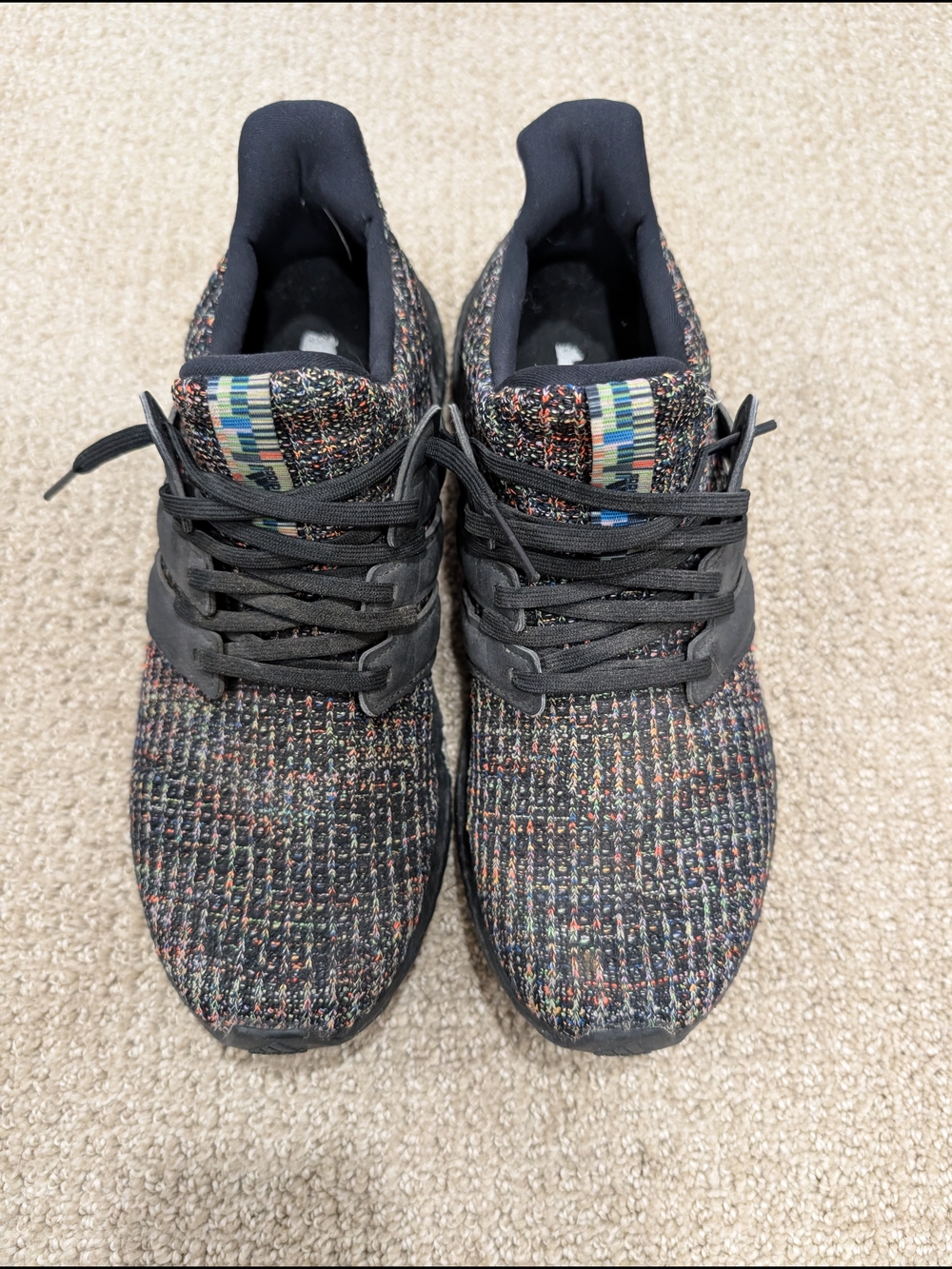 Men's Black Multicolor Adidas Ultra Boost